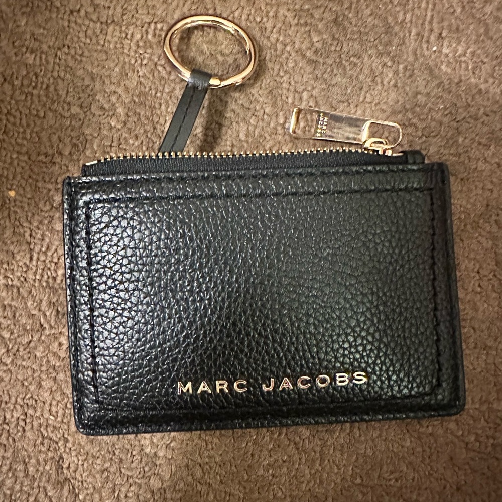 Marc Jacobs Black Leather Keychain Pouch/Card Holder